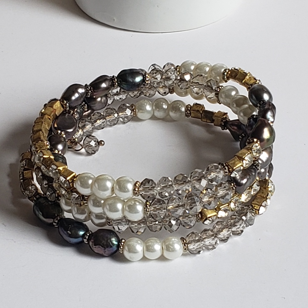Vintage memory wire wrap bracelet